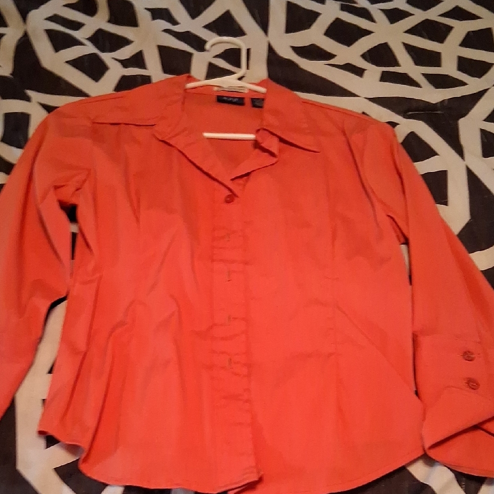 Women's Button Down Shirt - Orange